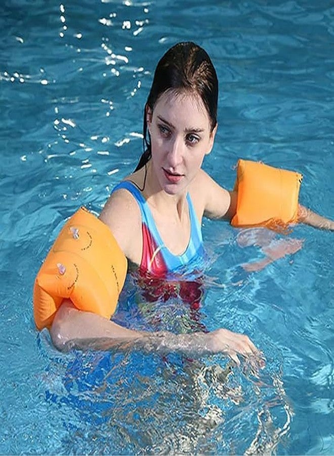 TONSYL 2 Pairs Childs Inflatable Swim Armbands Float Roll up Sleeves Ages 2-12 Years Toddler Junior Arm Float Swimming Ring Water Floaties Kids Pool Water Sports Learning Swim Training Aids - Image 2